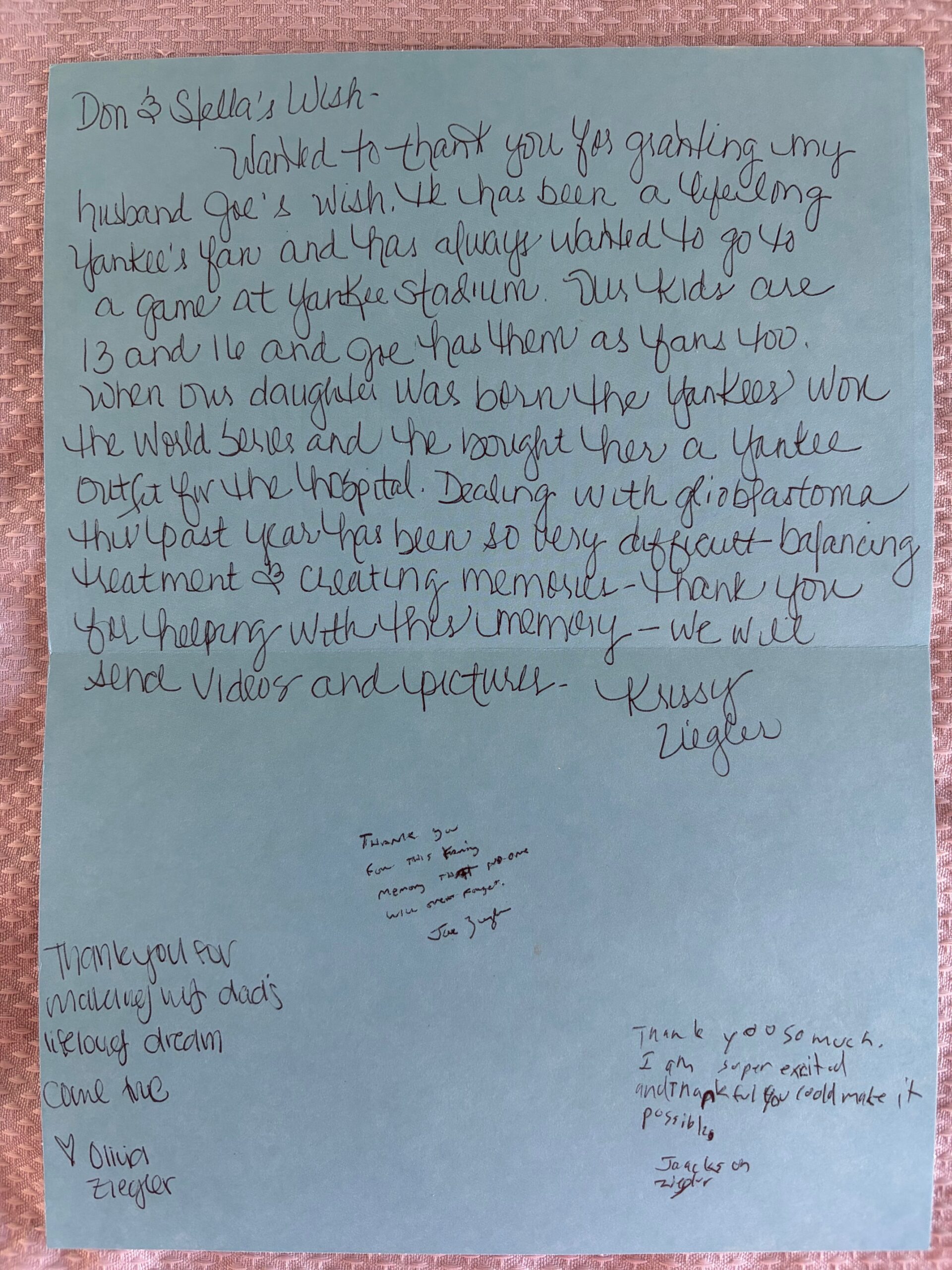 thank you note